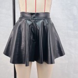 High Waist PU Leather Culottes GPBY-16439