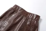 Sexy PU Leather Tube Top Two Piece Skirt Set GPBY-1532