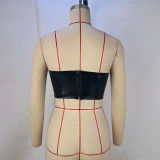 Solid Color Glossy PU Leather Vest GPBY-2122