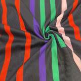 Colorful Stripe Print Sleeveless Long Dress GPBY-14525