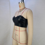 Solid Color Glossy PU Leather Vest GPBY-2122