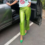 Fashion High-waisted PU Leather Pants GPBY-14433P