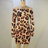 Print Pleated One Shoudler Mini Dress GPBY-15671