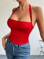 Sexy Halterneck Backless Sexy Vest GYSQ-CVEA0870