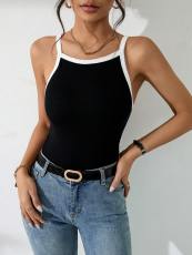 Patchwork Color Block Knits Tank Top GYSQ-CVDG0510