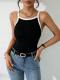 Patchwork Color Block Knits Tank Top GYSQ-CVDG0510