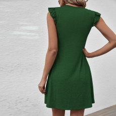 V Neck Loose Sleeveless Casual Dress GYSQ-JDDB1010