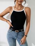 Patchwork Color Block Knits Tank Top GYSQ-CVDG0510
