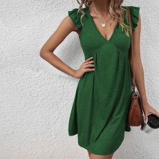 V Neck Loose Sleeveless Casual Dress GYSQ-JDDB1010