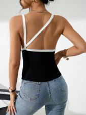 Patchwork Color Block Knits Tank Top GYSQ-CVDG0510