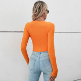 Long Sleeve Drawstring Pleated T Shirt GYSQ-WCCG2820