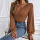 Bubble Sleeve Slim Knits T Shirts GYSQ-WCCG1930