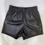 PU Leather Solid Color Short GPBY-15121