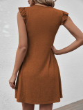 V Neck Loose Sleeveless Casual Dress GYSQ-JDDB1010