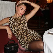 Leopard Print Sleeveless Bodycon Dress GPBY-16411