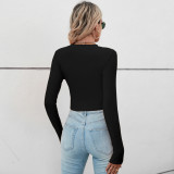 Long Sleeve Drawstring Pleated T Shirt GYSQ-WCCG2820