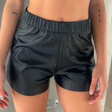 PU Leather Solid Color Short GPBY-15121