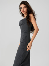 Sexy Knits Sleeveless Pleated Midi Dress GYSQ-CDEA1250