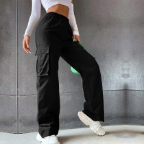 Solid Color Casual Staight Pants GYSQ-CPDE2940