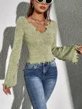 Fashion Flare Long Sleeve Slim T Shirt GYSQ-NTEI1260