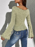 Fashion Flare Long Sleeve Slim T Shirt GYSQ-NTEI1260