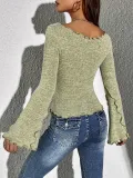 Fashion Flare Long Sleeve Slim T Shirt GYSQ-NTEI1260