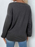 Loose Long Sleeve Casual T Shirt GYSQ-XTEF1250