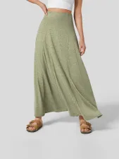 Fashion Patchwork Big Swing Knits Long Skirt GYSQ-KREC0550