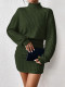 Long Sleeve High Neck Solid Dress GYSQ-NDEH2460