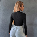 Long Sleeve Knits Zipper T Shirt GYSQ-CTDH1330