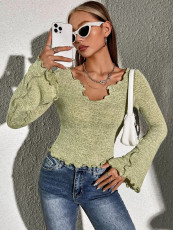 Fashion Flare Long Sleeve Slim T Shirt GYSQ-NTEI1260