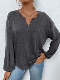 Loose Long Sleeve Casual T Shirt GYSQ-XTEF1250