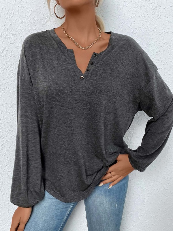 Loose Long Sleeve Casual T Shirt GYSQ-XTEF1250