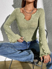 Fashion Flare Long Sleeve Slim T Shirt GYSQ-NTEI1260
