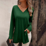 Long Sleeve V Neck Knits T Shirt GYSQ-QCCH2250