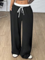 Solid Color Loose Straight Pants GYSQ-CPEF1970