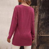 Long Sleeve V Neck Knits T Shirt GYSQ-QCCH2250