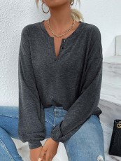 Loose Long Sleeve Casual T Shirt GYSQ-XTEF1250