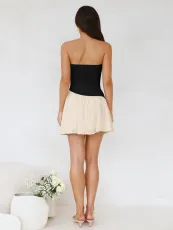 Pleated Splicing Tube Tops Dress GPBY-15791