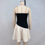 Pleated Splicing Tube Tops Dress GPBY-15791