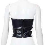 Sexy PU Leather Tube Tops Vest GPBY-101014