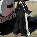Loose Patchwork Coat Sport Pants 2 Piece Set AIL-297