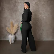 Long Sleeve Sport Solid Color Pants Suit OSM-4468