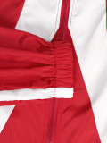 Loose Patchwork Coat Sport Pants 2 Piece Set AIL-297