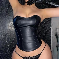 Sexy PU Leather Tube Tops Vest GPBY-101014
