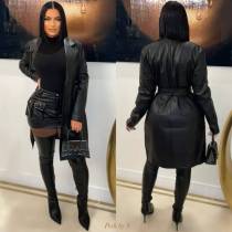 Fashion Long Sleeve Lapel Cardigan Long Coat LSD-2347