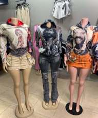 Long Sleeve Print Hooded Sweatshirt YUEM-800800