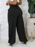 Solid Color Loose Casual Pants YH-5343