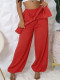Solid Color Loose Casual Pants YH-5343