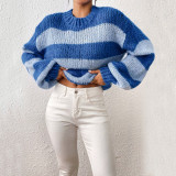 Long Sleeve Color Block Sweater GDAM-7193